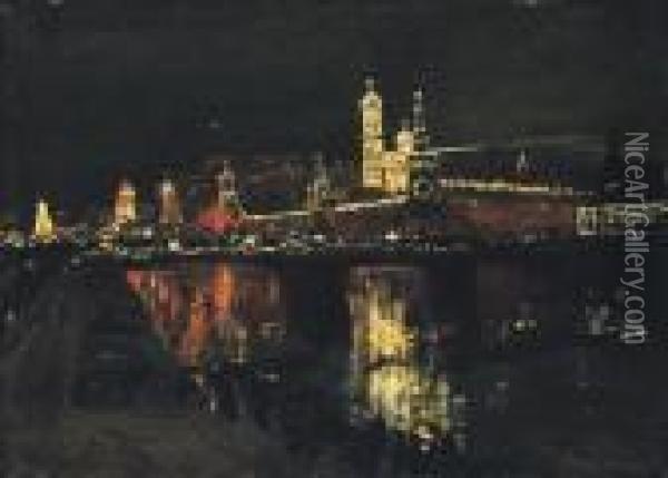 The Illumination Of The Kremlin Oil Painting - Isaak Ilyich Levitan