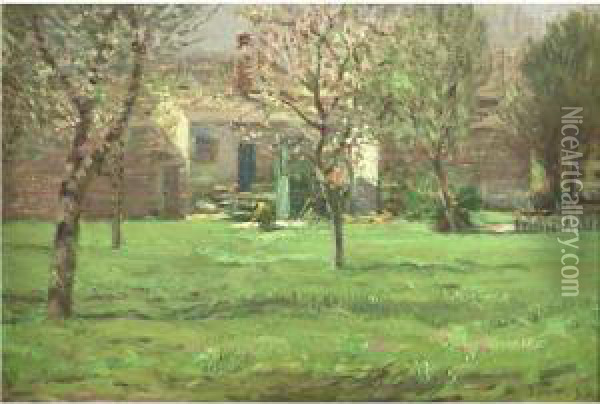 Spring In Connecticut Oil Painting - Dwight William Tryon