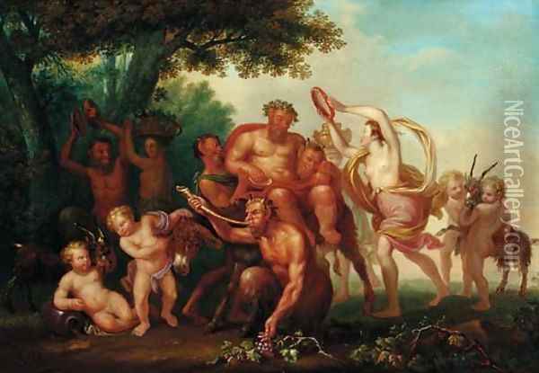 The March of Silenus Oil Painting - Balthasar Beschey