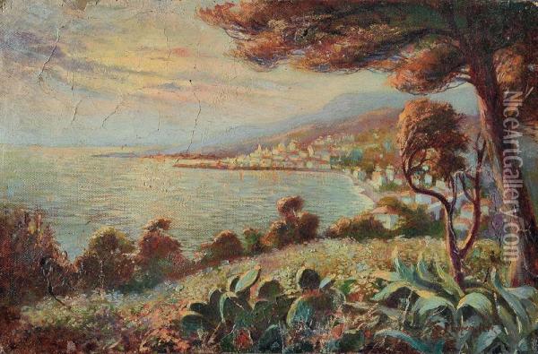 Positano, Veduta Del Golfo Oil Painting - Carl Morgenstern