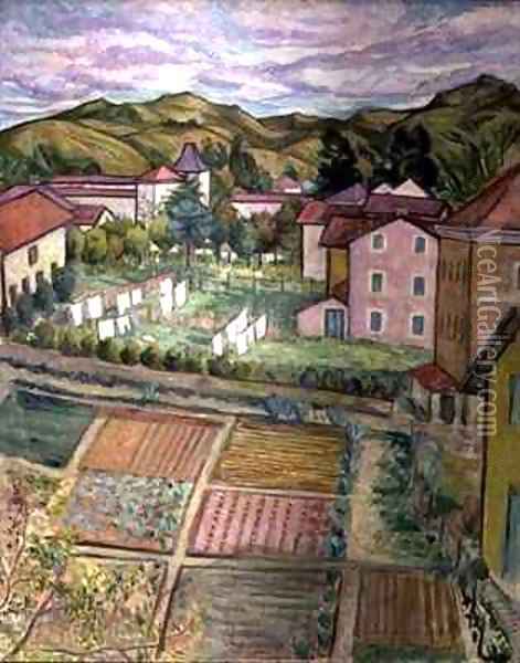 Countryside of Hendaye Pyrenees Oil Painting - Juan de Echevarria y Zuricaldav