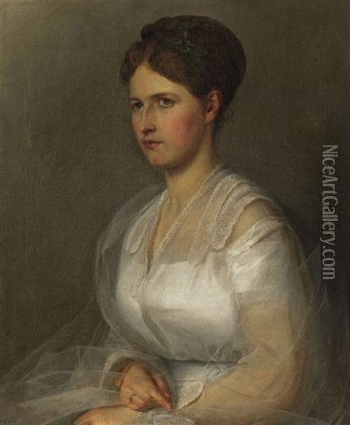 Wohl Portrat Der Viktoria Grafin Von Mensdorff-pouilly Oil Painting - Kaspar Koegler