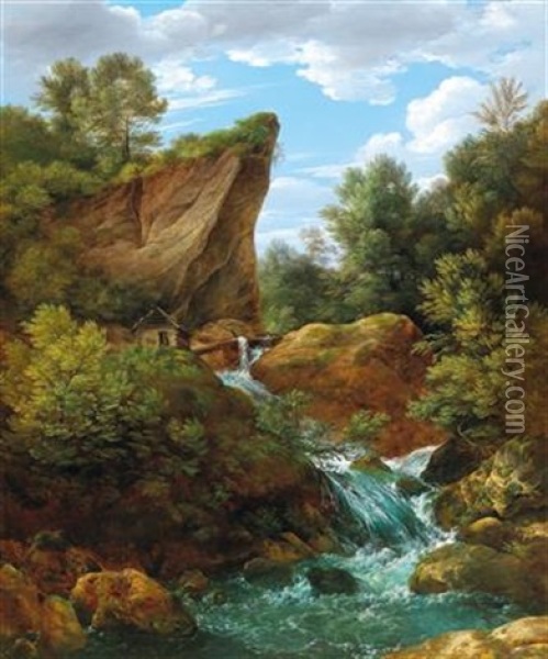 Wild Waters Oil Painting - Franz Steinfeld