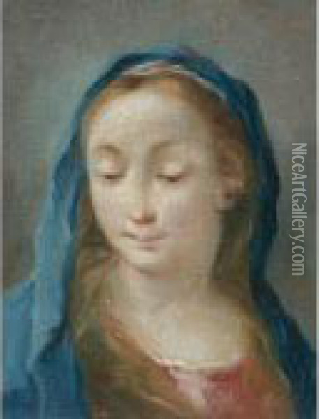 Head Of The Virgin Oil Painting - Francesco Guardi