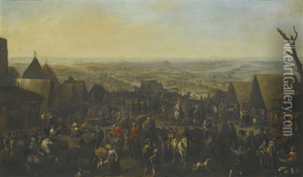The Siege Of Ostend, 1601-1604 Oil Painting - Michelangelo Cerquozzi