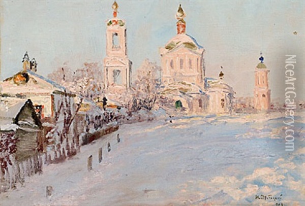 Vinterdag Oil Painting - Nikolai Nikanorovich Dubovskoy