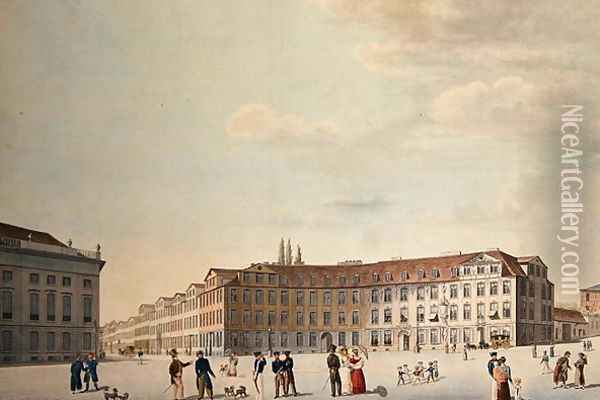 The Kings Square in Kassel Oil Painting - Friedrich Wilhelm Selig