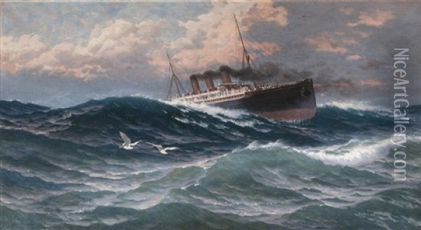 Furst Bismarck Auf Dem Ozean Oil Painting - Friedrich Ludwig Christian Sturm