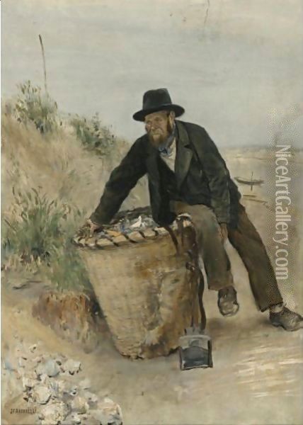 Le Chiffonier (The Ragpicker) Oil Painting - Jean-Francois Raffaelli