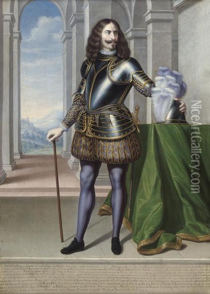 Portrait Of Don Antonio De Moncada Oil Painting - Luigi Gentile