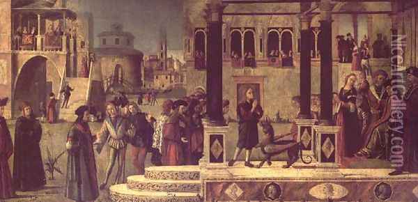 The Miracle of St. Tryphonius Oil Painting - Vittore Carpaccio