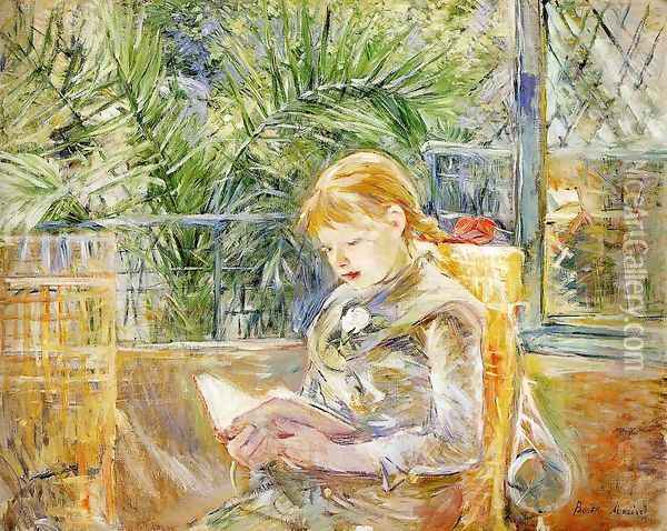 Reading Oil Painting - Berthe Morisot