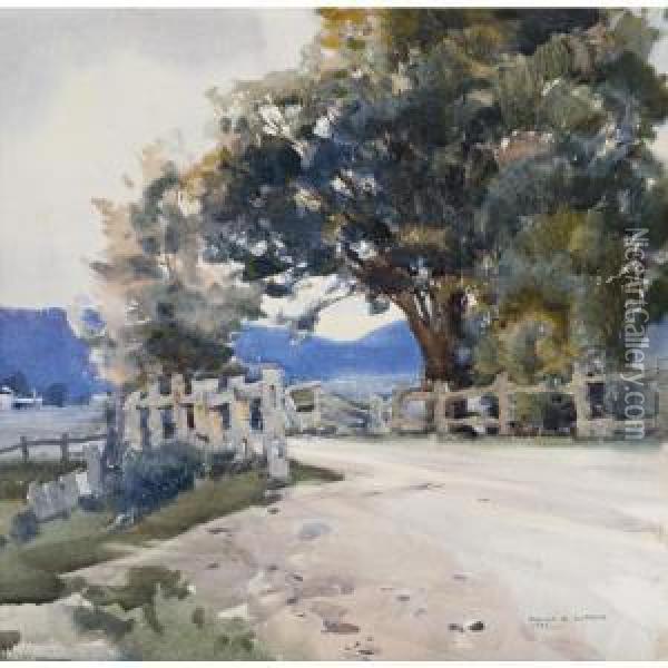 The Country Road Oil Painting - Harold Brocklebank Herbert