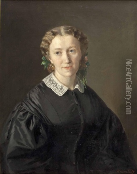 Portrat Einer Dame Oil Painting - Ferdinand Krumholz