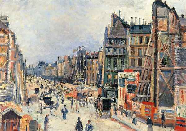 The Opening of the Rue Reaumur Oil Painting - Maximilien Luce