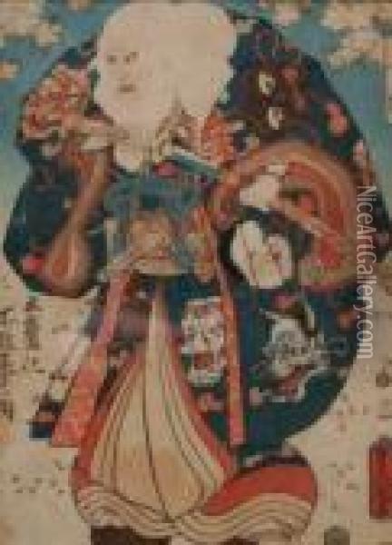 Scenes From Kabuki Theatre Oil Painting - Kunisada