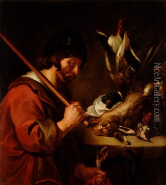 Jagare Med Byte Oil Painting - Joachim von Sandrart the Elder