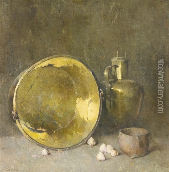 Arrangement In Gray Oil Painting - Emil Carlsen