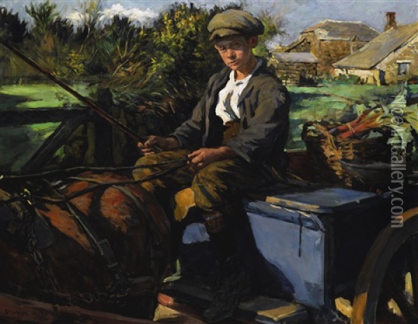 The Huckster Oil Painting - Stanhope Forbes