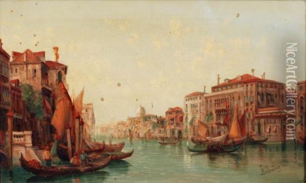 View Ofthe Grand Canal Oil Painting - Alfred Pollentine