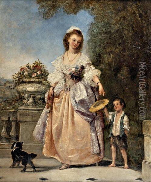 Figura Feminina Com Crianca Oil Painting - Henry Andrews