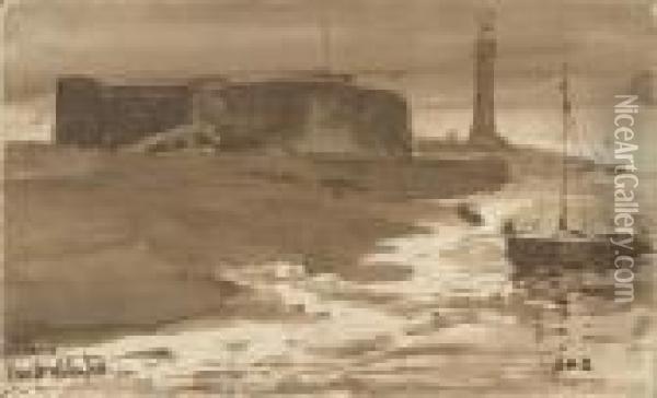 New Brighton Fort Oil Painting - Hercules Brabazon Brabazon