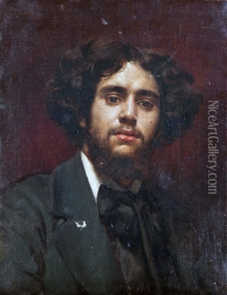 Portrait D'homme Oil Painting - Paul (Jean Marie) Sain