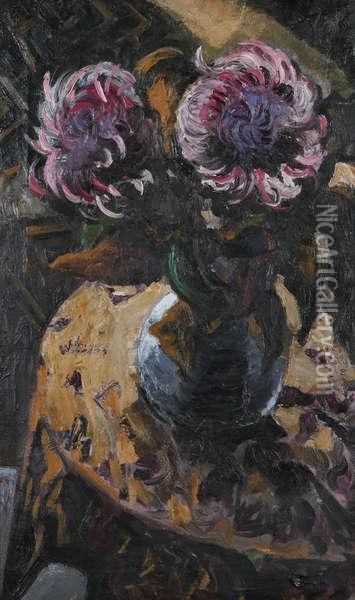 Stilleven Met Bloemen Oil Painting - Henri Van Straten