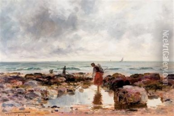 Bay Of Fundy Oil Painting - Frederic Marlett Bell-Smith