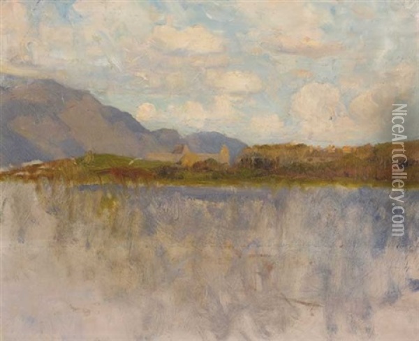 A Lake In Connemara Oil Painting - Walter Frederick Osborne