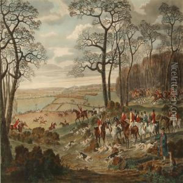 The Essex Hunt Oil Painting - Dean Wolstenholme, Jr