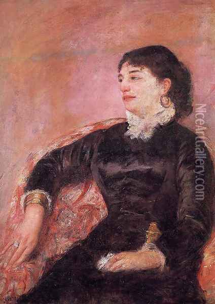 Portrait Of An Italian Lady Oil Painting - Mary Cassatt