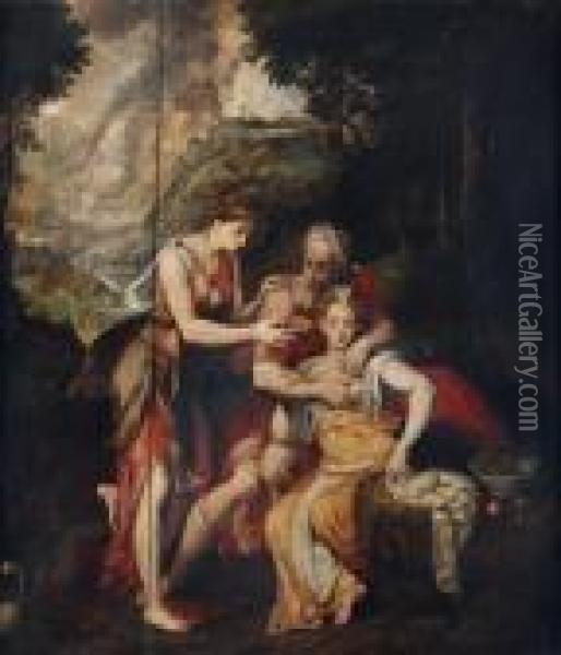 Loth Et Ses Filles Oil Painting - Frans I Vriendt (Frans Floris)