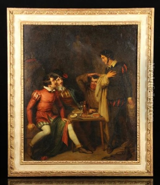 Gentlemen At Supper Oil Painting - Daniel Maclise