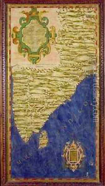 Map of India and Ceylon Oil Painting - Egnazio Danti