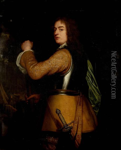 Three-quarter Length Portrait Of The Fourth Viscount Ofkilmorey Oil Painting - John Hayls