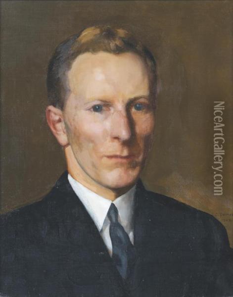 Portrait Of Boris Nolde Oil Painting - Konstantin Andreevic Somov