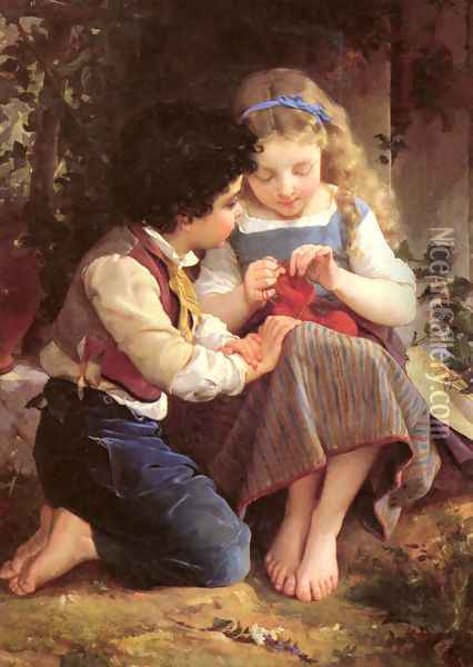 A Special Moment2 Oil Painting - Emile Munier