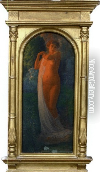 Baigneuse Oil Painting - Carlos Schwabe