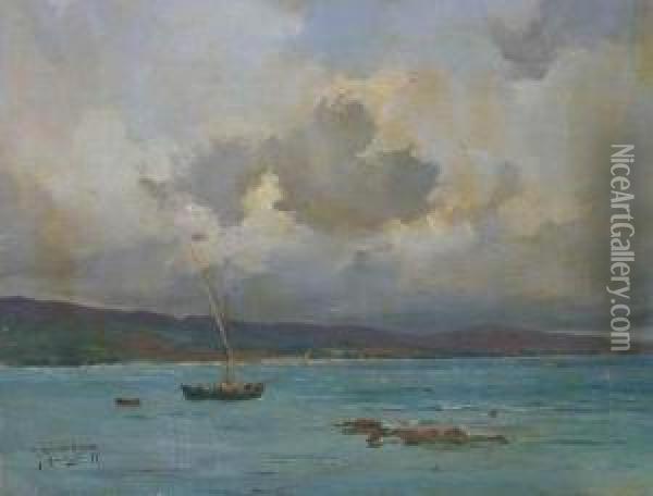 < Marine >. Oil Painting - Joseph Garibaldi