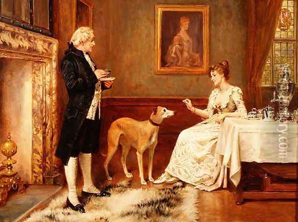The Favourite Oil Painting - George Goodwin Kilburne