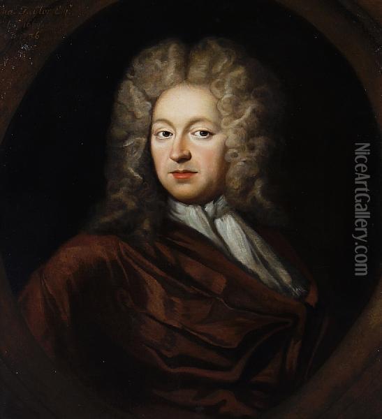 Portrait Of A Gentleman, Said To Be Charlestaylor Esq (1660-1736) Oil Painting - Sir Godfrey Kneller