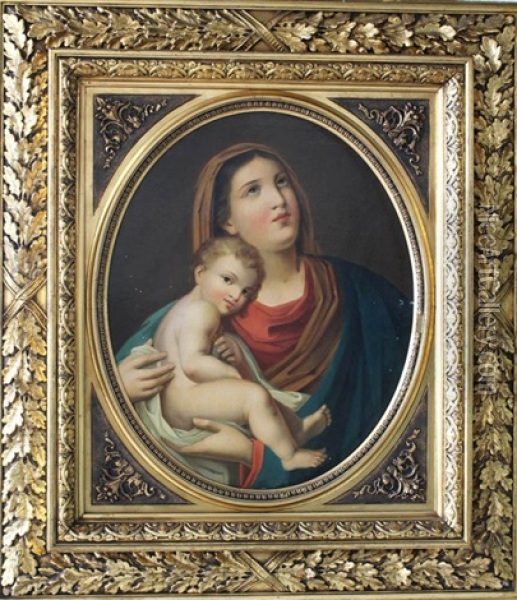 Maria With Jesus Oil Painting - Anton Raphael Mengs