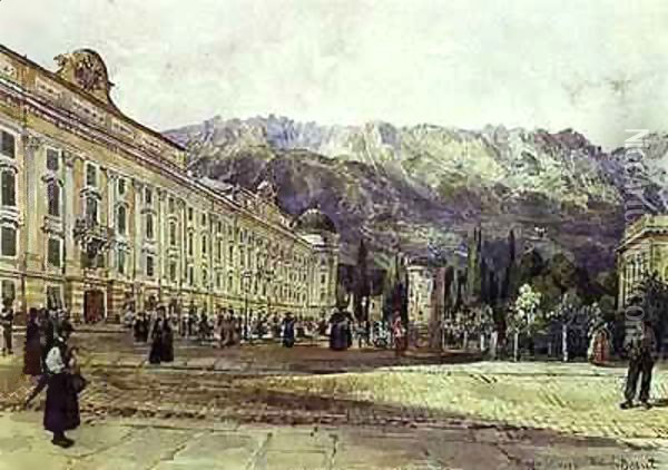 Burg, Innsbruck Oil Painting - Rudolf Bernt