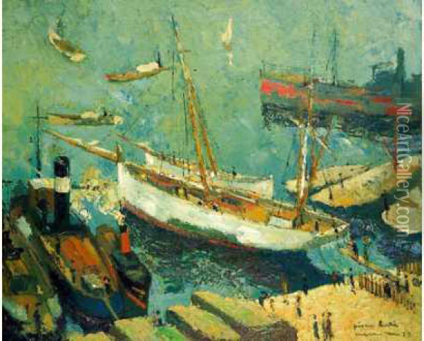 Le Port De Marseille Oil Painting - Pierre Hode