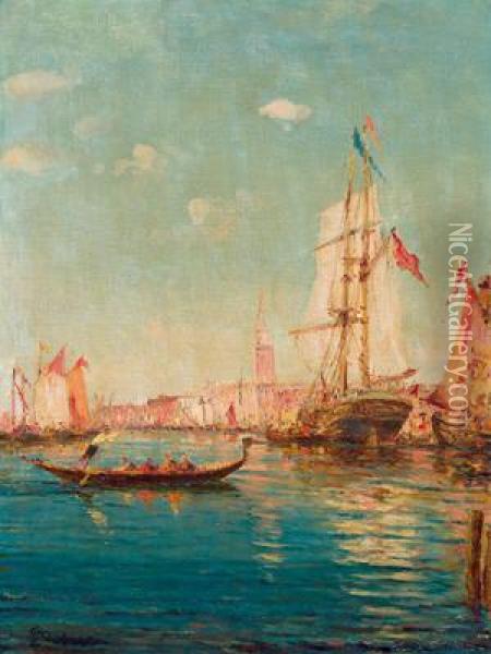 Ansicht Von Venedig Oil Painting - Amedee Rosier