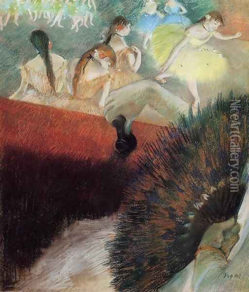 At The Ballet Oil Painting - Edgar Degas
