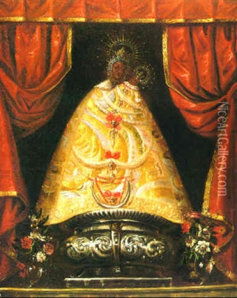 La Virgen De Atocha Oil Painting - Miguel Jacinto Menendez