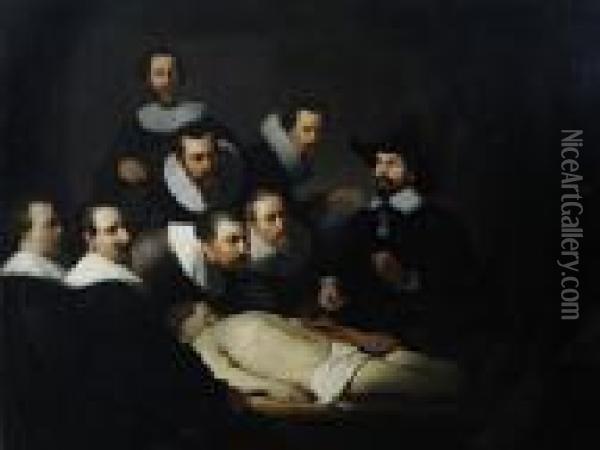 The Anatomy Lesson Of Dr. Tulp Oil Painting - Rembrandt Van Rijn