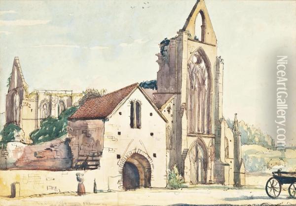 Tintern Abbey Oil Painting - James Dickson Innes